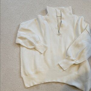 Womens over sized quarter zip sweater